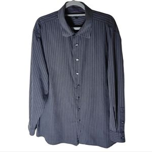 Apt.9 men cotton button down long sleeve stripe shirt size 2XLT